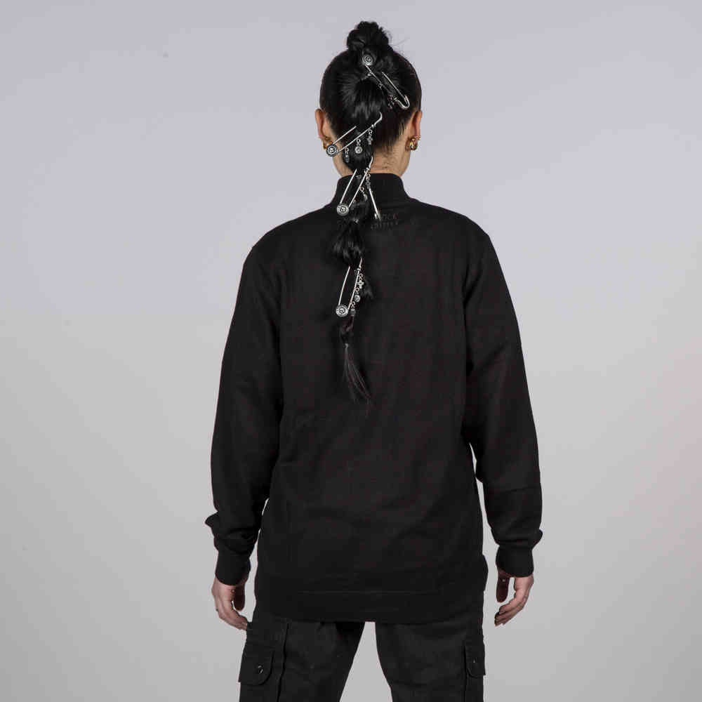 New Rock - WNRJERSEY01S1 Lange cardigan - Zwart